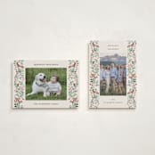 "Highlands" - Holiday Cards in Cranberry by Sarah Knight - Photo Orientation Options