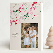 "bow garland" - Holiday Cards in Gumdrop by Vivian Yiwing - Folded Card