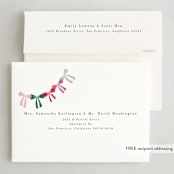 "bow garland" - Holiday Cards in Gumdrop by Vivian Yiwing - FREE Recipient Addressing