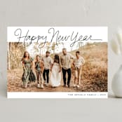 "Scripted Christmas" - Holiday Cards in Snow by Angie Gubler Design - Front