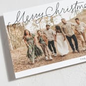 "Scripted Christmas" - Holiday Cards in Snow by Angie Gubler Design - Detail