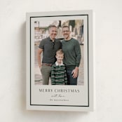 "Simple Border" - Holiday Cards in Ivory by Stacey Meacham - Folded Card