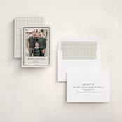 "Simple Border" - Holiday Cards in Ivory by Stacey Meacham - Assembled