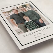 "Simple Border" - Holiday Cards in Ivory by Stacey Meacham - Detail