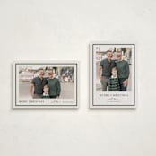 "Simple Border" - Holiday Cards in Ivory by Stacey Meacham - Photo Orientation Options