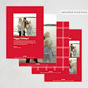 "Merry Title" - Holiday Cards in Poinsettia by Brooke Chandler - Back of Card Options
