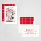 "Merry Title" - Holiday Cards in Poinsettia by Brooke Chandler - Assembled