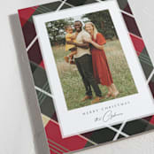 "shimmering tartan" - Holiday Cards in Holly by Rebecca Durflinger - Detail
