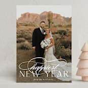 "Sophisticate" - Holiday Cards in Marshmallow by Carolyn Nicks - Front