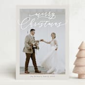 "Handwritten Christmas" - Holiday Cards in Champagne by Nicole Walsh - Front