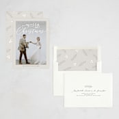 "Handwritten Christmas" - Holiday Cards in Champagne by Nicole Walsh - Assembled