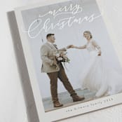 "Handwritten Christmas" - Holiday Cards in Champagne by Nicole Walsh - Detail
