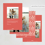 "Winter Folk Floral" - Holiday Cards in Peppermint by Julie Murray - Back of Card Options