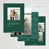 "Winter Folk Floral" - Holiday Cards in Forest by Julie Murray - Back of Card Options