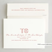 "Winter Folk Floral" - Holiday Cards in Peppermint by Julie Murray - FREE Recipient Addressing