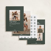 "Merrily Married" - Holiday Cards in Fir by Laura Bercovich - Back of Card Options