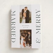 "Merrily Married" - Holiday Cards in Fir by Laura Bercovich - Folded Card