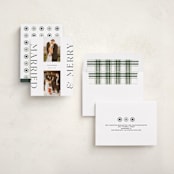 "Merrily Married" - Holiday Cards in Fir by Laura Bercovich - Assembled