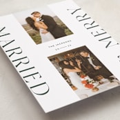 "Merrily Married" - Holiday Cards in Fir by Laura Bercovich - Detail