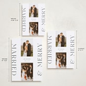 "Merrily Married" - Holiday Cards in Fir by Laura Bercovich - Formats Available