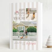 "From Our New Home" - Holiday Cards in Toasted Marshmallow by Owl and Toad - Folded Card