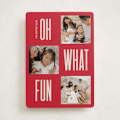 "Slim Type" - Holiday Cards in Scarlet by Kacey Kendrick Wagner - Front