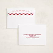 "Slim Type" - Holiday Cards in Scarlet by Kacey Kendrick Wagner - FREE Recipient Addressing