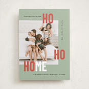 "New Ho Ho Home" - Holiday Cards in Sage by Mary Kay Garttmeier - Front