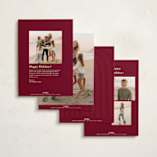 "Arched Simplicity" - Holiday Cards in Holly Berry by Oma N. Ramkhelawan - Back of Card Options