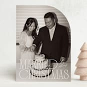 "serif married christmas" - Holiday Cards in Champagne by Ellen Schlegelmilch - Front