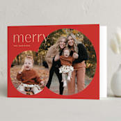 "circle duo" - Holiday Cards in Candied Apple by Lori Wemple - Folded Card