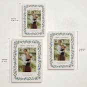"wreath wrap" - Holiday Cards in Blue Spruce by Jen Owens - Formats Available