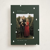 "Scattered Trees" - Holiday Cards in Fern by Michelle Taylor - Front
