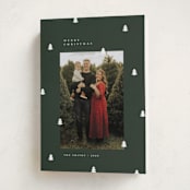 "Scattered Trees" - Holiday Cards in Fern by Michelle Taylor - Folded Card