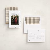 "Scattered Trees" - Holiday Cards in Cotton by Michelle Taylor - Assembled