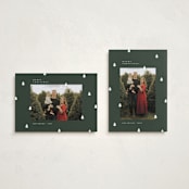 "Scattered Trees" - Holiday Cards in Fern by Michelle Taylor - Photo Orientation Options