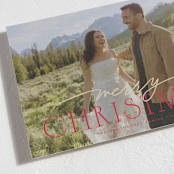 "Very Merry Christmas!" - Holiday Cards in Cranberry by Wildfield Paper Co - Detail