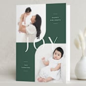 "Curve" - Holiday Cards in Forest Fog by Carolyn MacLaren - Folded Card
