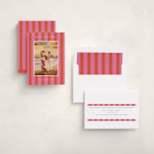 "Cabana" - Holiday Cards in Strawberry by Morgan Kendall - Assembled