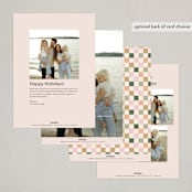 "Holiday Minimalist" - Holiday Cards in Coal by Design Lotus - Back of Card Options