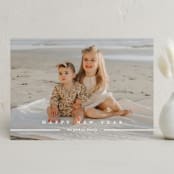 "Simple Stripe" - Holiday Cards in Snow by Jennifer Postorino - Front