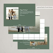 "Simple Stripe" - Holiday Cards in Snow by Jennifer Postorino - Back of Card Options