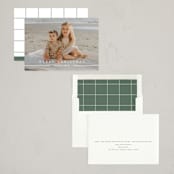 "Simple Stripe" - Holiday Cards in Snow by Jennifer Postorino - Assembled
