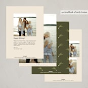 "Caroling" - Holiday Cards in Eggnog by Robert and Stella - Back of Card Options