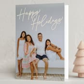 "Caroling" - Holiday Cards in Eggnog by Robert and Stella - Folded Card