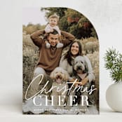 "Christmas Cheer" - Holiday Cards in Snow by Sara Hicks Malone - Front