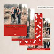"Good Boy" - Holiday Cards in Crimson by J. Dario Design Co. - Back of Card Options