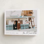 "Scripted Penmanship Frame" - Holiday Cards in Snow by Jackie Crawford - Folded Card