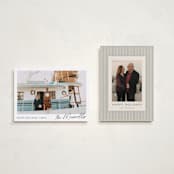"Scripted Penmanship Frame" - Holiday Cards in Snow by Jackie Crawford - Photo Orientation Options