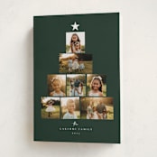 "Starry Tree" - Holiday Cards in Pine by Adelyn T. - Folded Card
